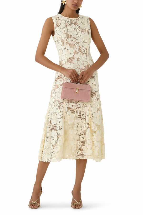 Crochet Lace Midi Dress
