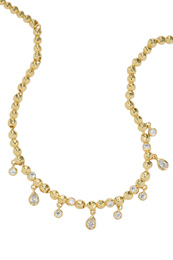 Asterales Crystal Charm Ball Chain Necklace