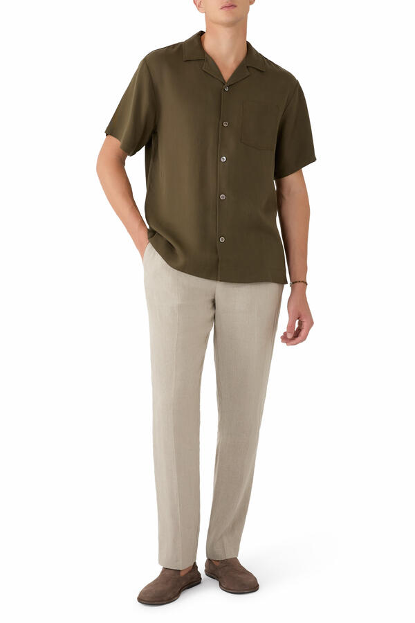 Pleated Linen Trousers