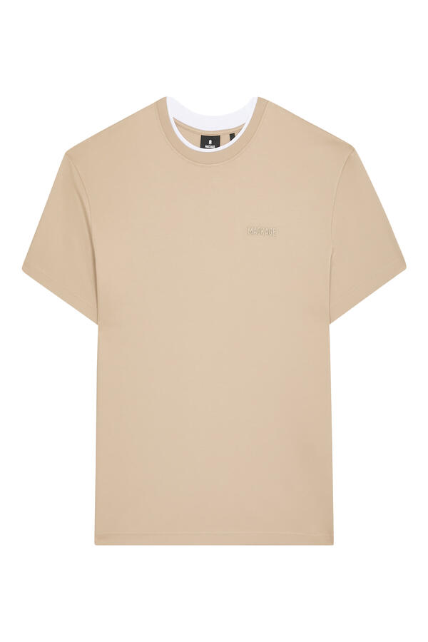 Tee-MNV Double Crewneck Collar T-Shirt 