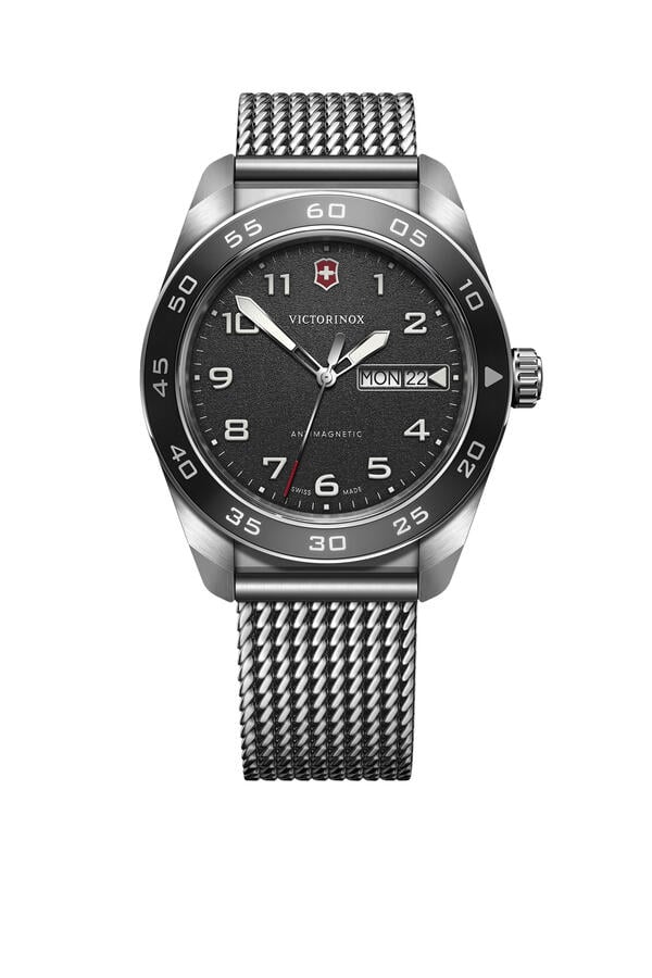 Swiss Army Quartz Watch, Stainless Steel & Mesh, 42mm