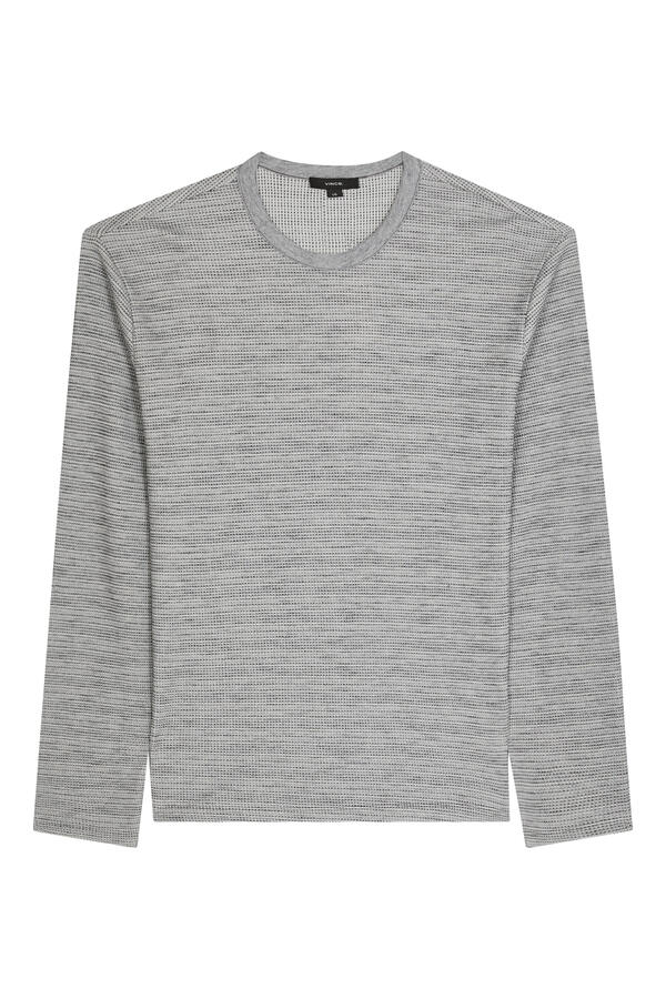  Space-Dye Cotton-Blend Thermal Long-Sleeve T-Shirt