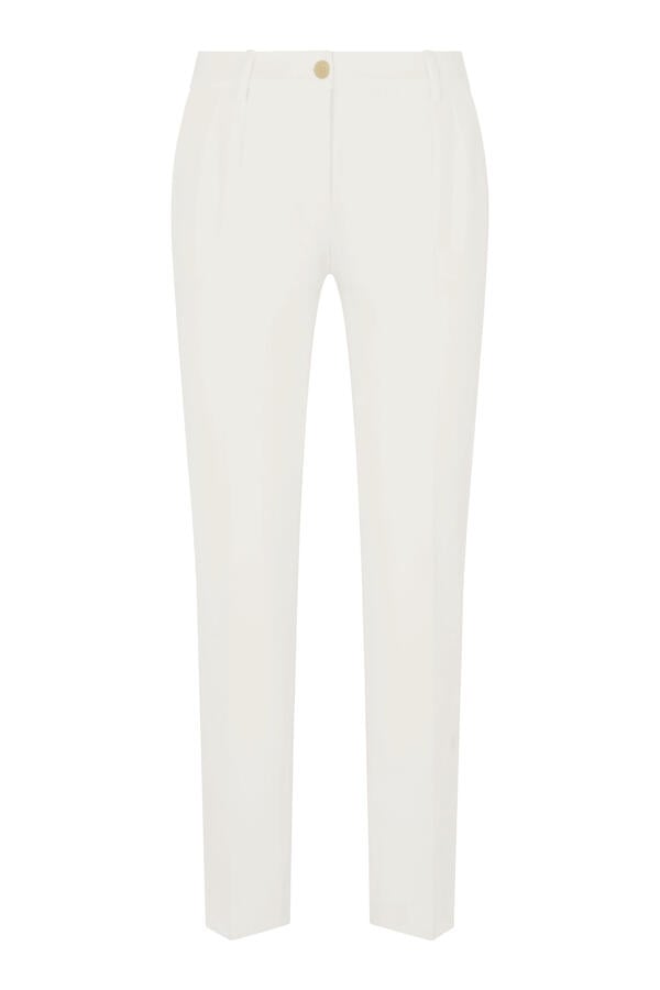 Low-Rise Wool Pants