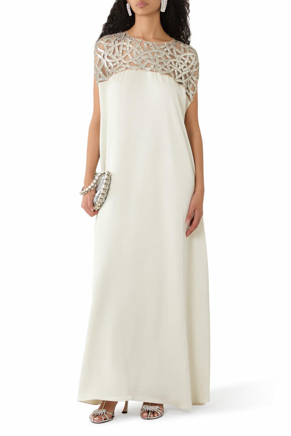 Viscose Satin Kaftan Dress