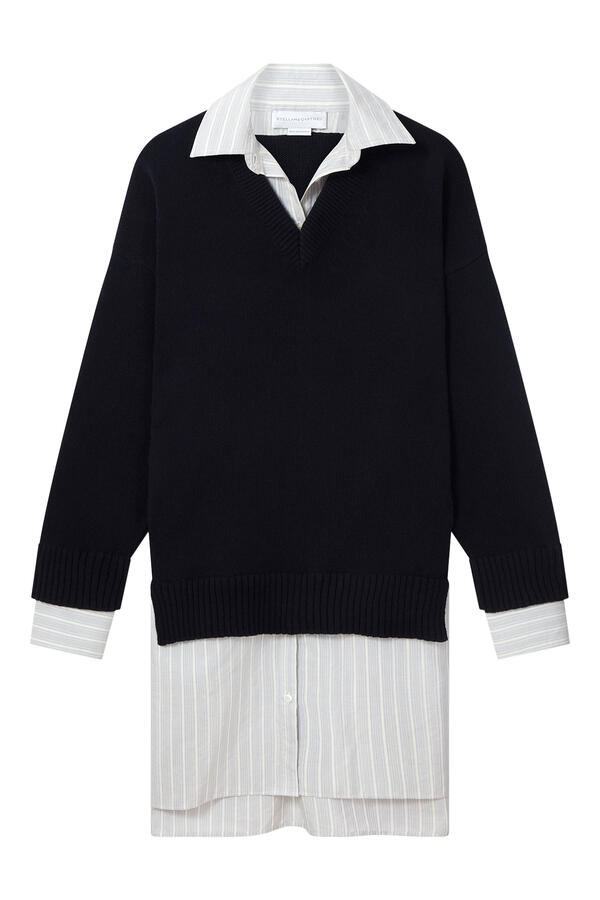 Crewneck Sweater Shirt Dress