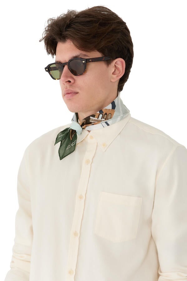 1420 Havana Rectangle Sunglasses