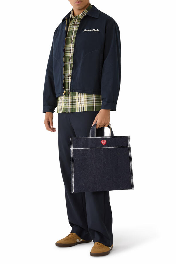 Logo Denim Tote Bag