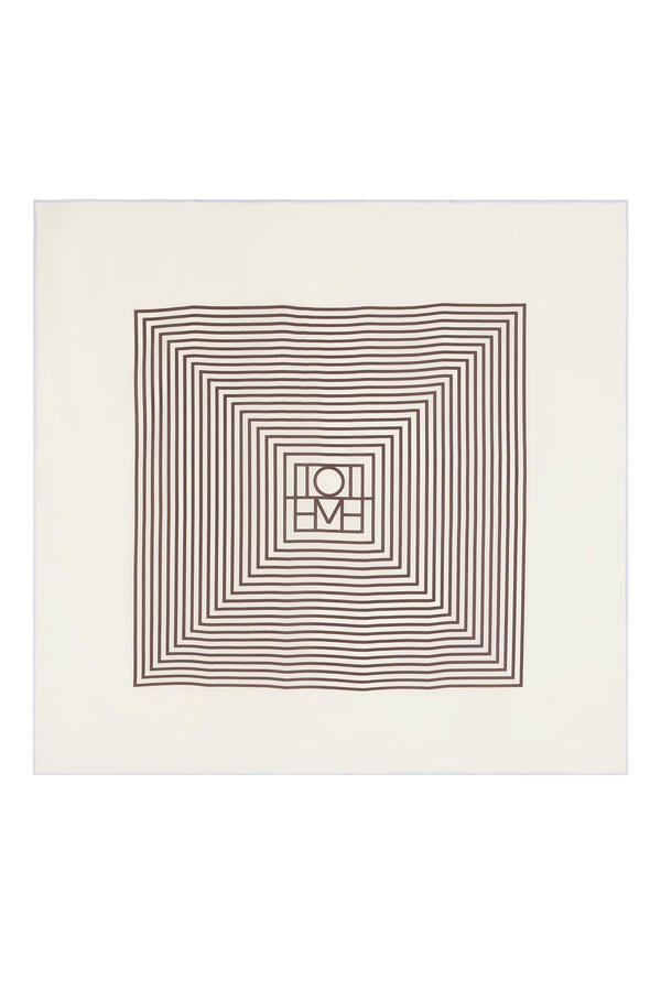 Centered Monogram Silk Scarf