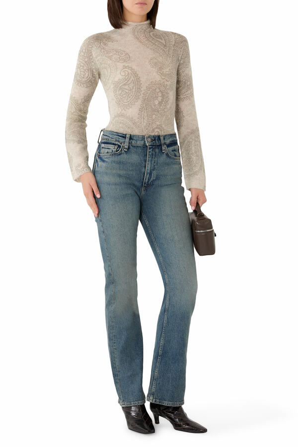 Boteh Capsule Paisley Print Alpaca Sweater