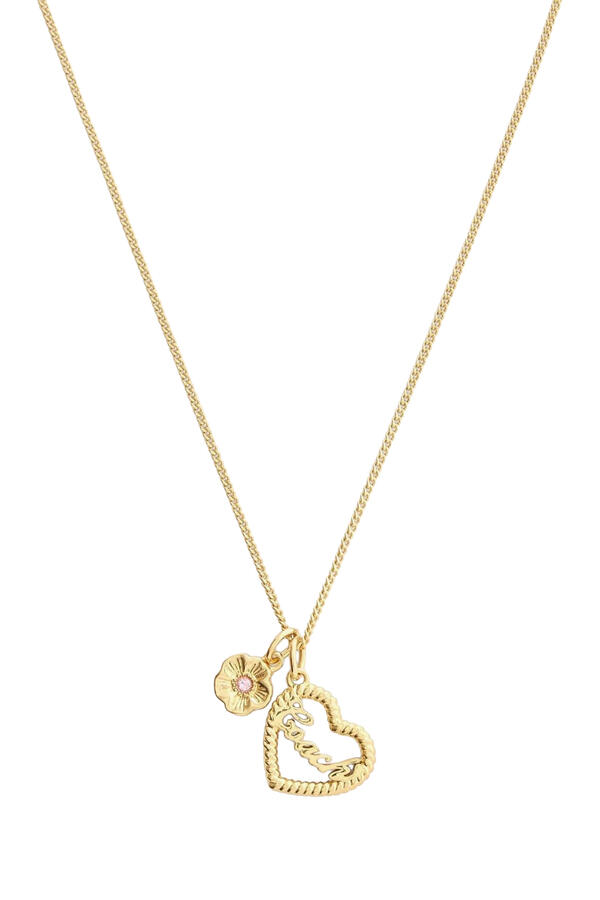 Heart Tearose Short Pendant Necklace