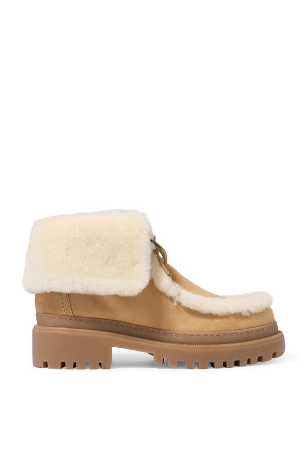  Suede and Brushed Merinillo Lambskin Ankle Boots 