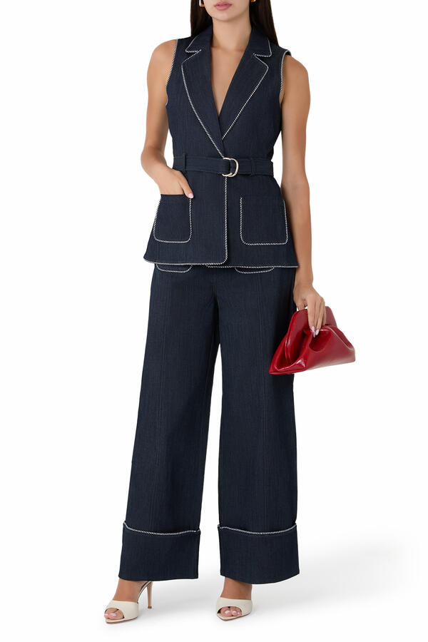 Andrea Twisted Trim Vest