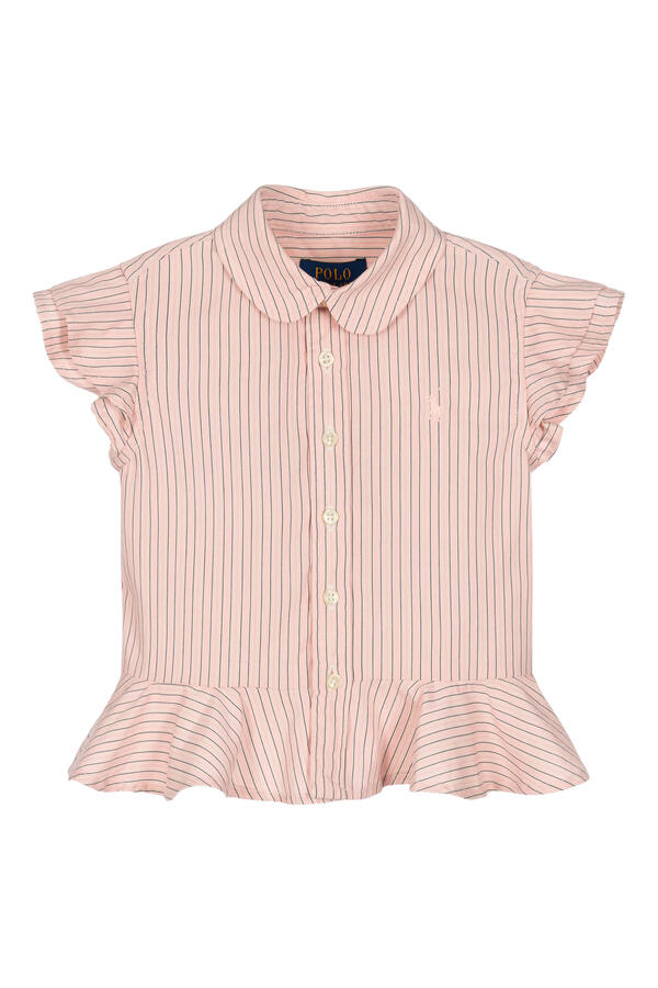 Kids Striped Cotton Peplum Shirt