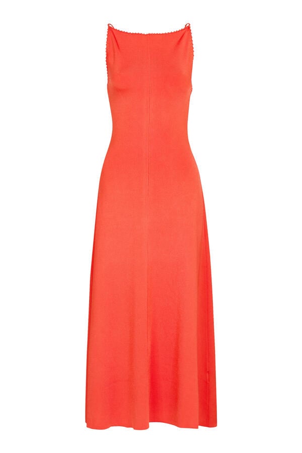 Embroidered Detail Midi Dress