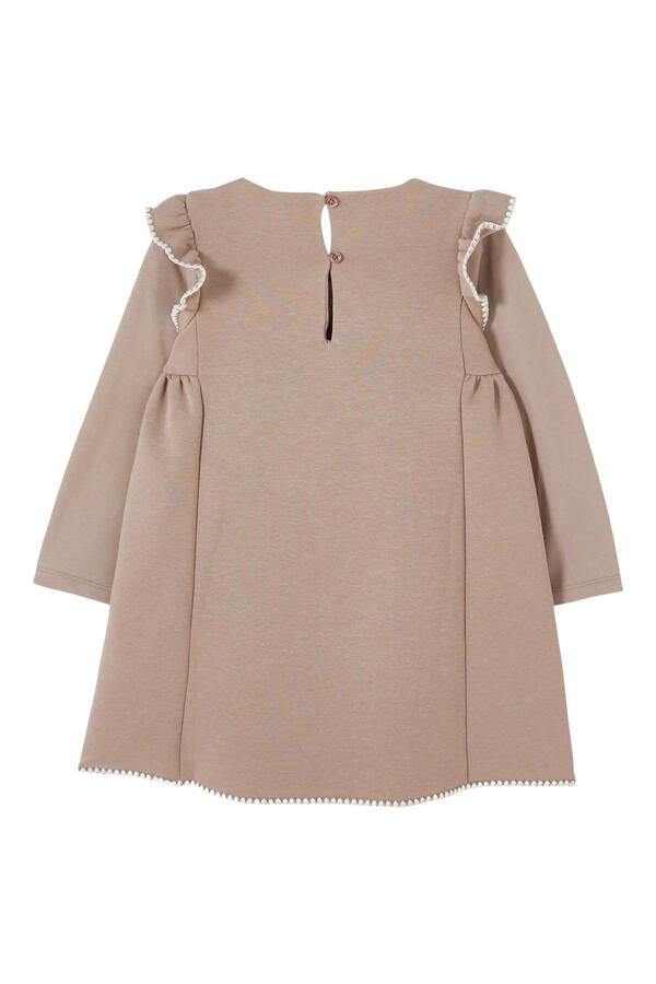 Kids Ruffle Detail Long Sleeve Dress