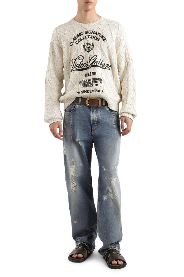 Logo Interwoven Pattern Pullover