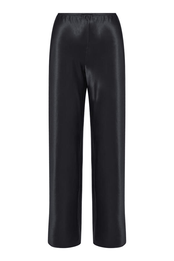 Gale Satin Mid Rise Bias Pants