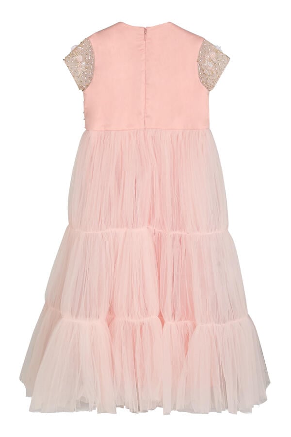 Kids Crystal-Embellished Tulle Dress