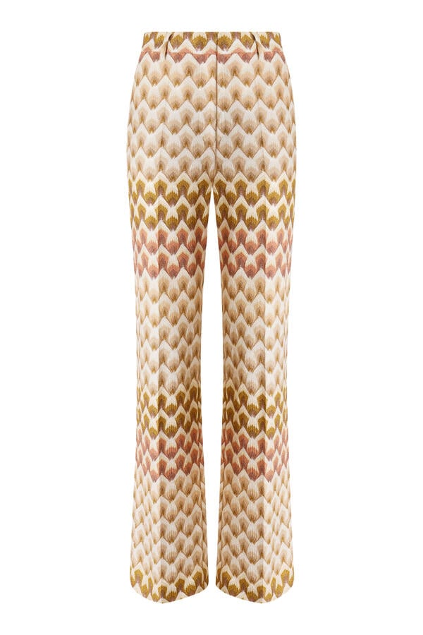 Laced Raschel Straight Leg Pants 