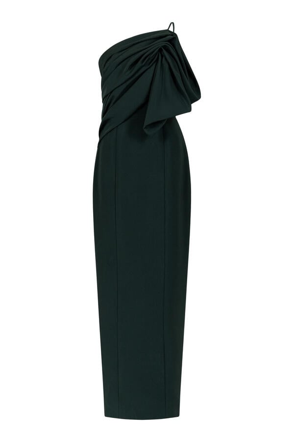 Strapless Gathered Bodice Skinny Gown