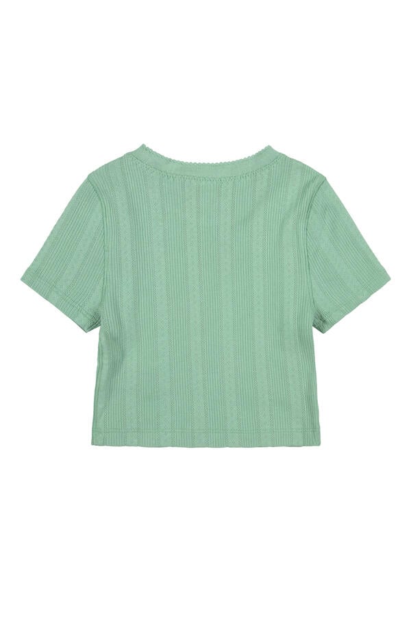 Kids Pointelle-Knit Cotton Boxy T-Shirt 
