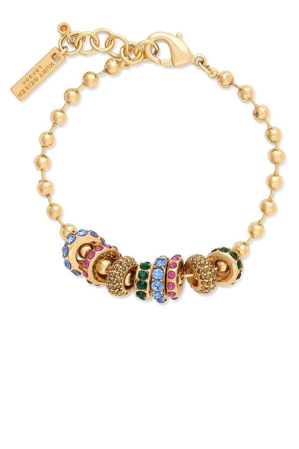 Sloane Bracelet, Brass & Gem Charms