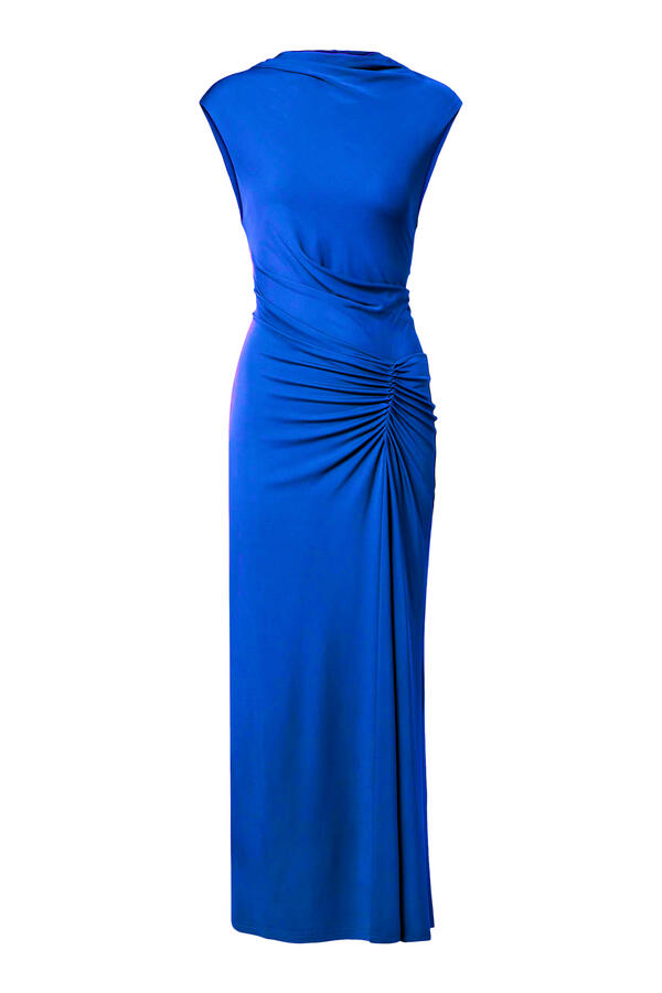 Acacia Draped Jersey Midi Dress
