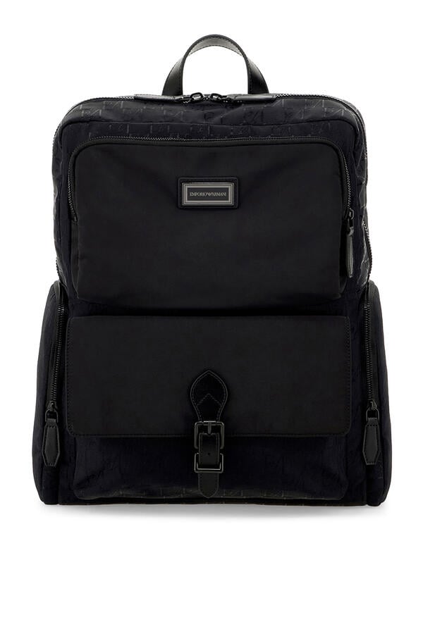 Embossed Flap Pocket Backpack