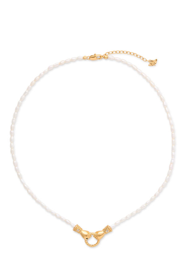 Harris Reed In Good Hands Pearl Pendant Necklace