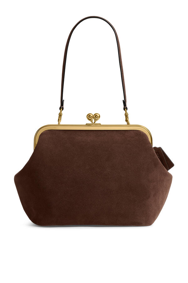 Suede Kisslock 27 Frame Bag
