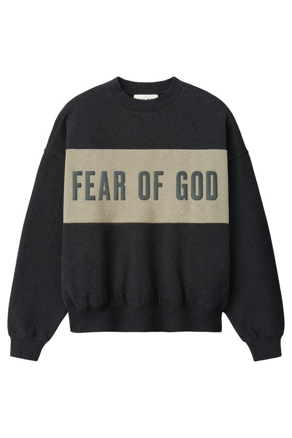 Cropped Relaxed Panelled Sweatshirt