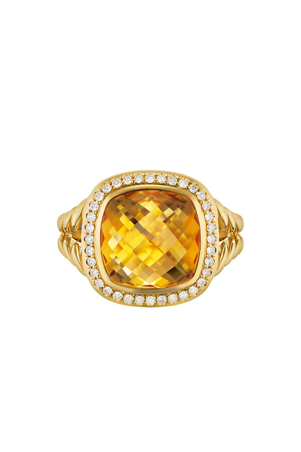 Albion® Ring, 18K Yellow Gold, Citrine & Diamonds