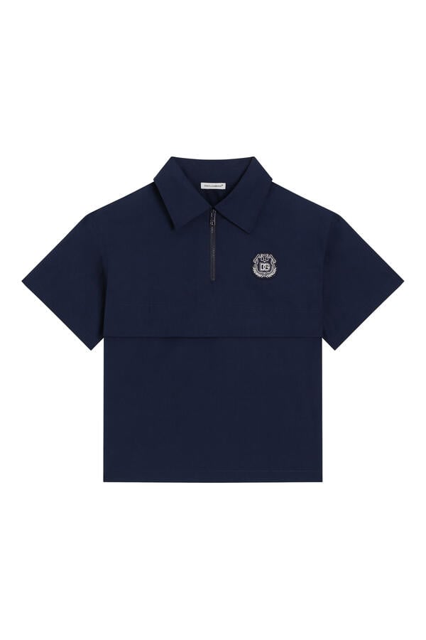 Kids Logo Zip Collar Shirt