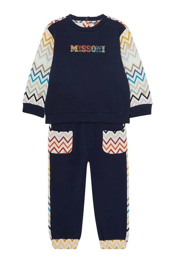 Kids Zigzag Fleece Tracksuit Set