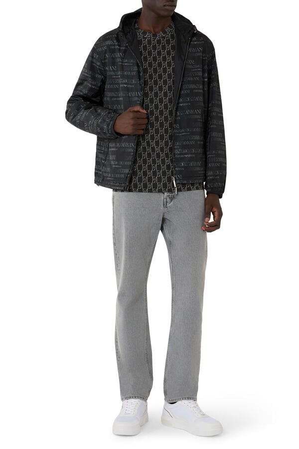Hooded Blouson Zip Jacket