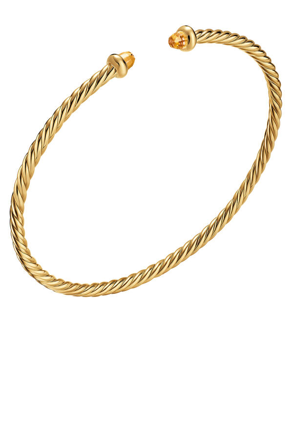 Cablespira® Flex Bracelet, 18k Yellow Gold & Citrine