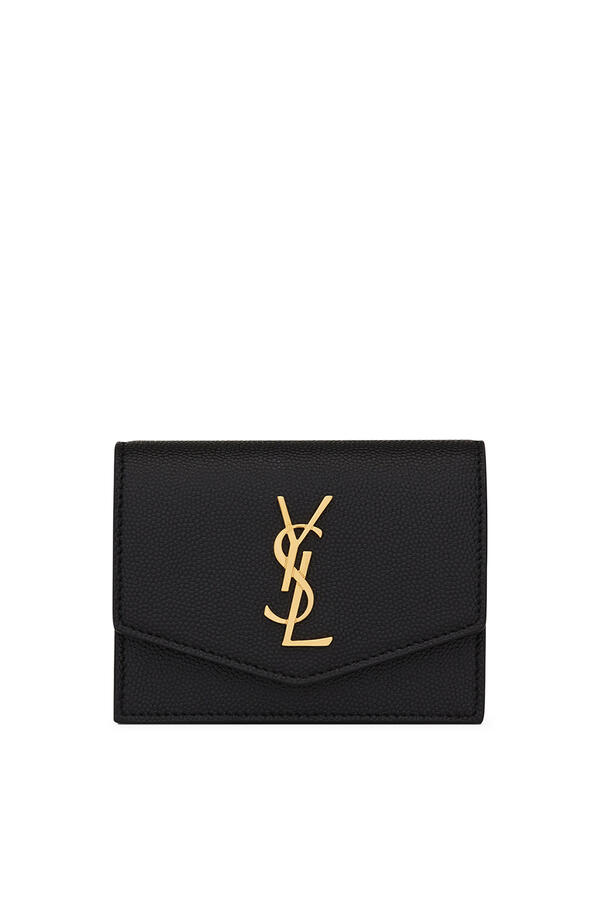 Uptown Business-Card Case in Grain De Poudre Leather 