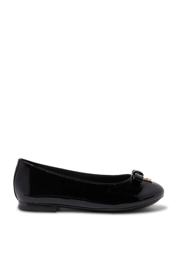Bow Charms Patent Leather Ballerina