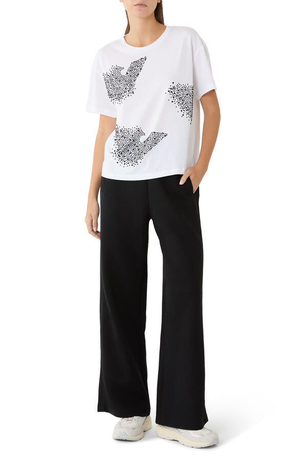 Rhinestone Eagle Logo Jersey T-Shirt
