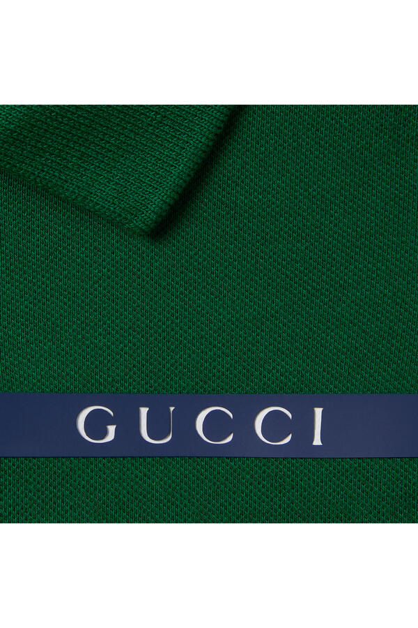 Kids Striped Heat-Taped Detail Polo Shirt