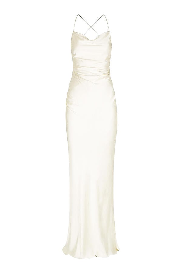 La Lune Lace Back Maxi Dress