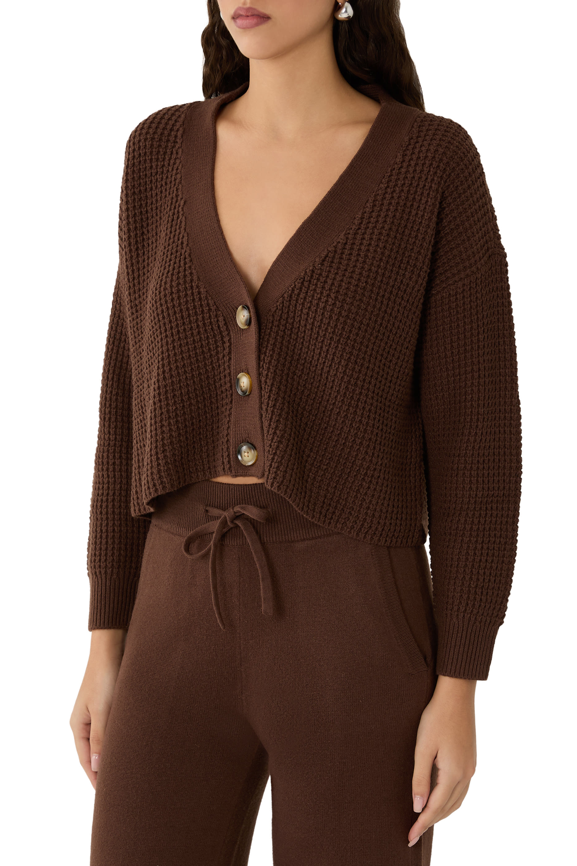 Recycled Sweater Crop Cardigan