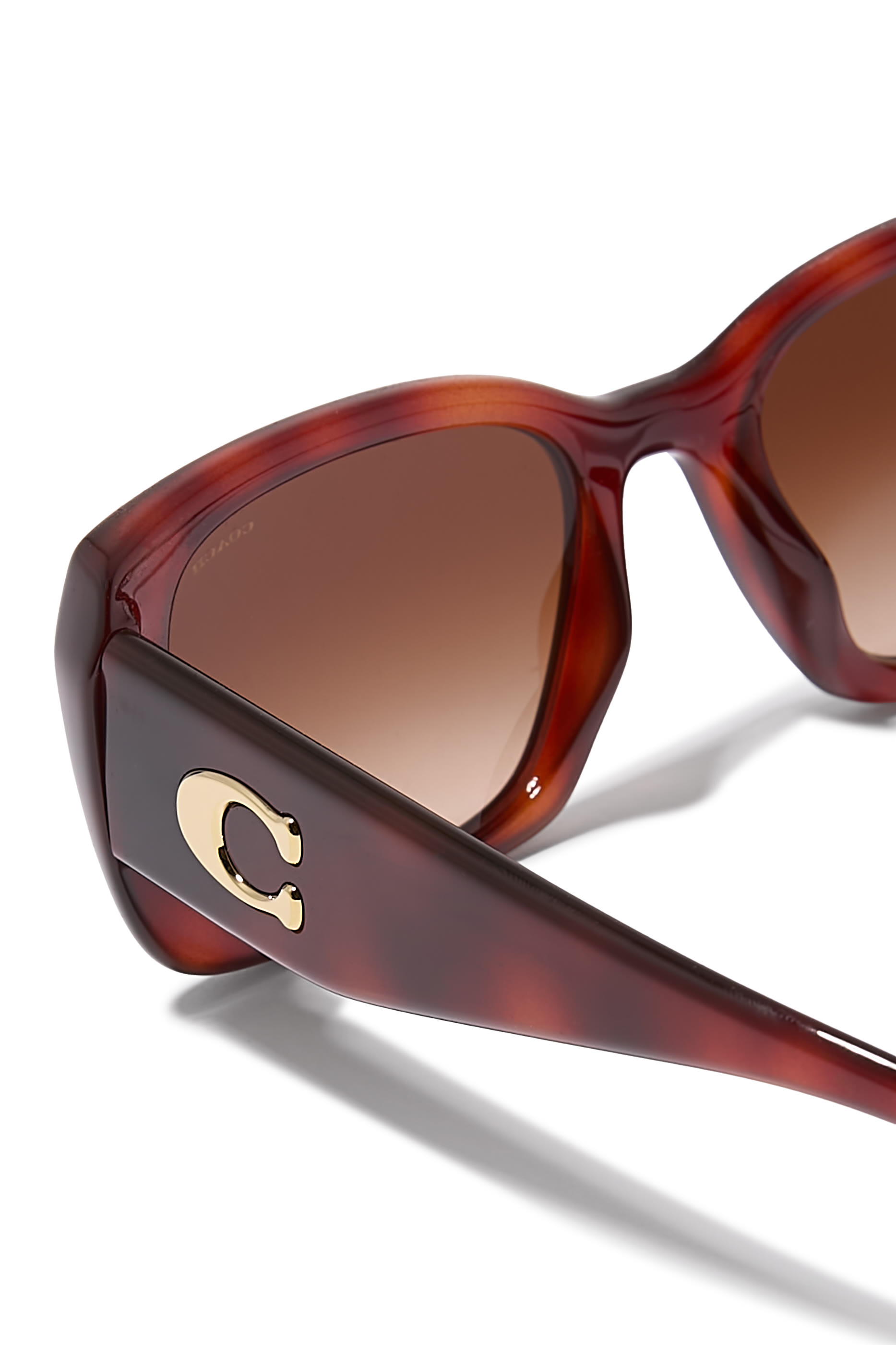 Square-Frame Maxi C Logo Temple Sunglasses