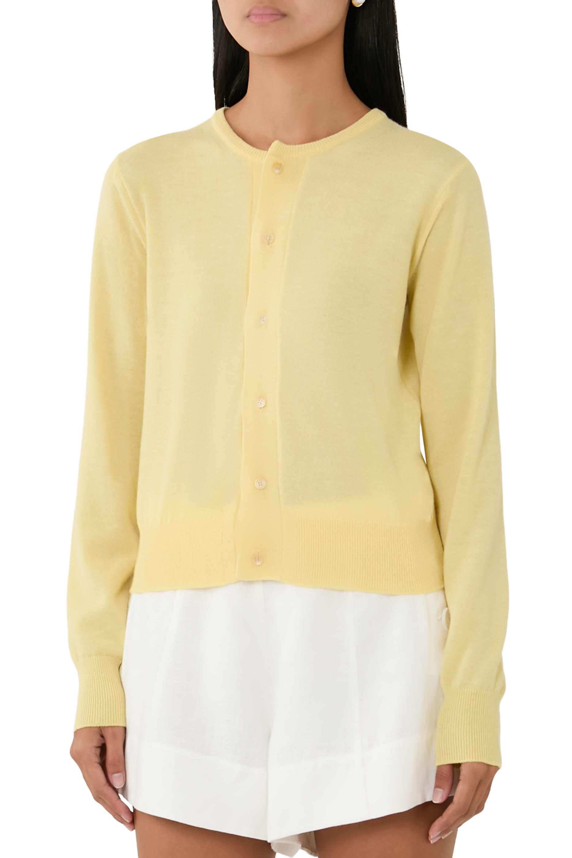 Cashmere Hard Twist Knit Cardigan