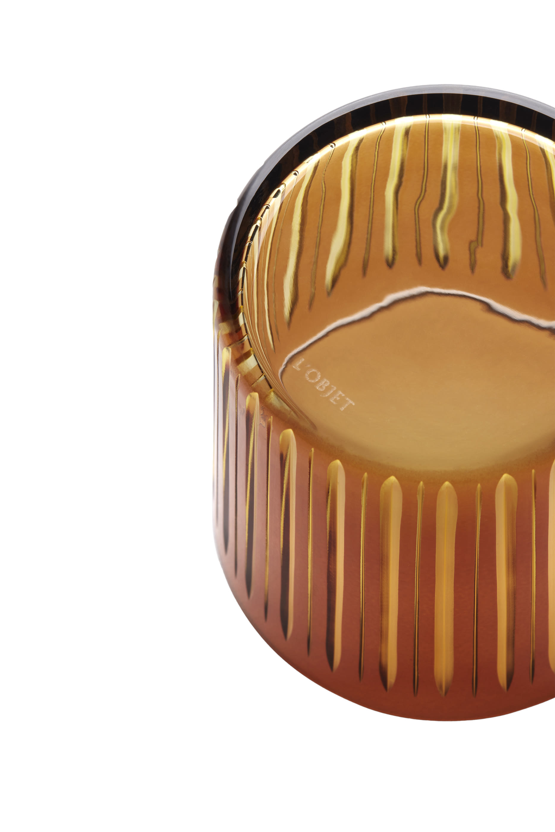 Prism Amber Double Old Fashioned Glass, Set of 4