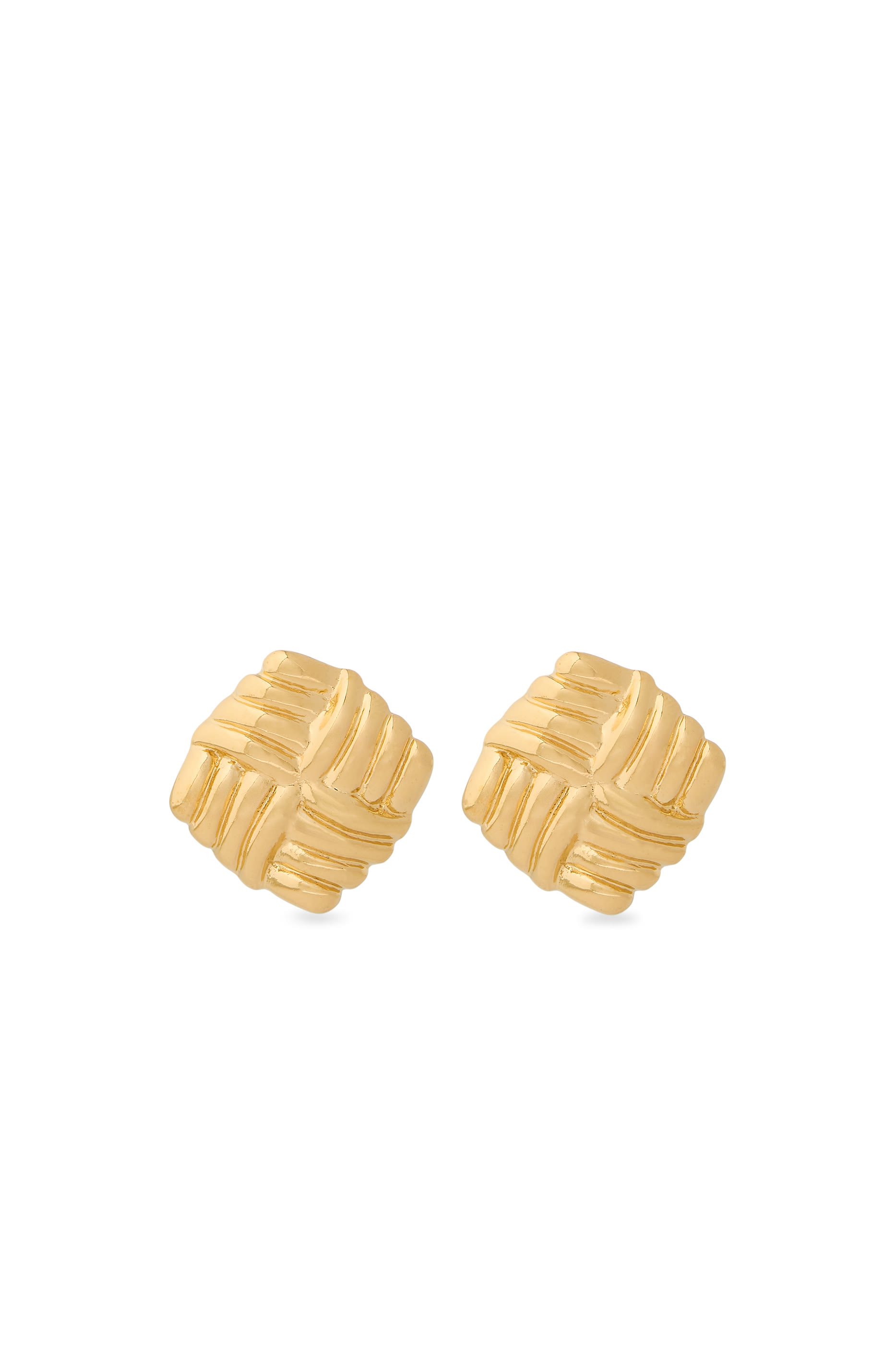 Wind Earrings, Gold-Plated Brass