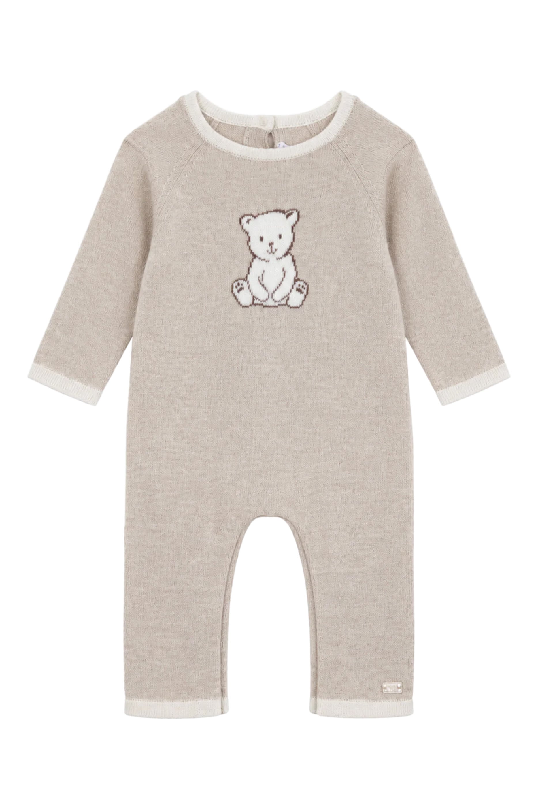 Kids Teddy Bear Embroidery Long Jumpsuit