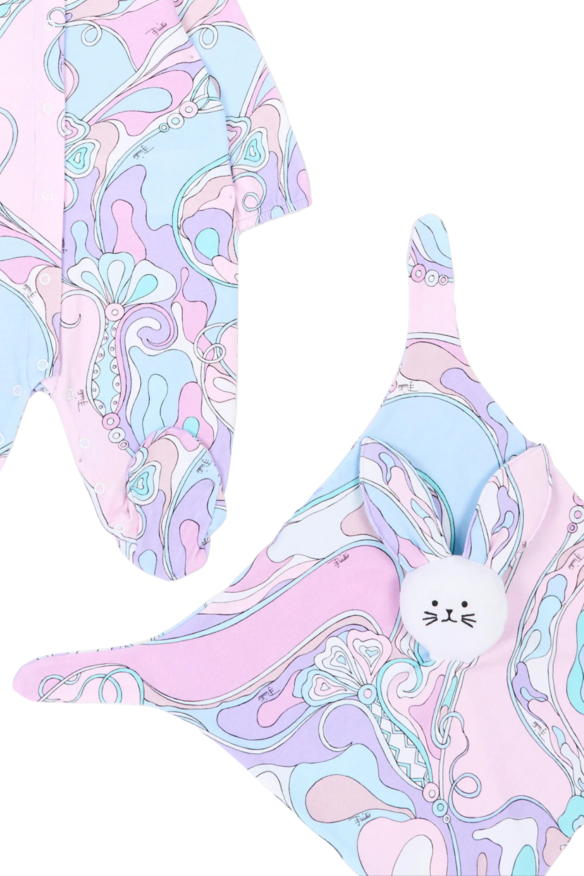 Kids Marmo-Print Babygrow and Comfort Set