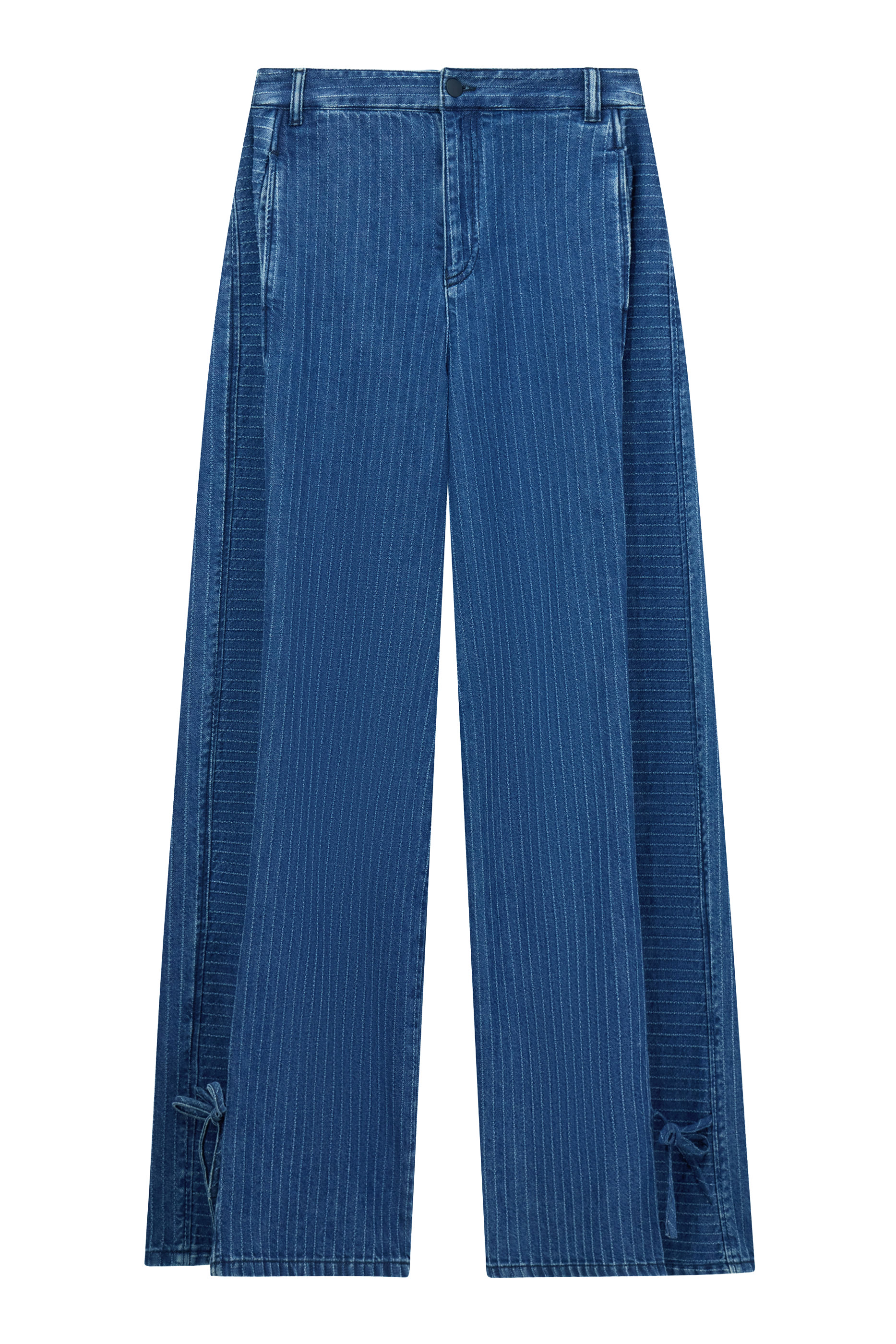 Five-Pocket Pinstriped Denim Pants