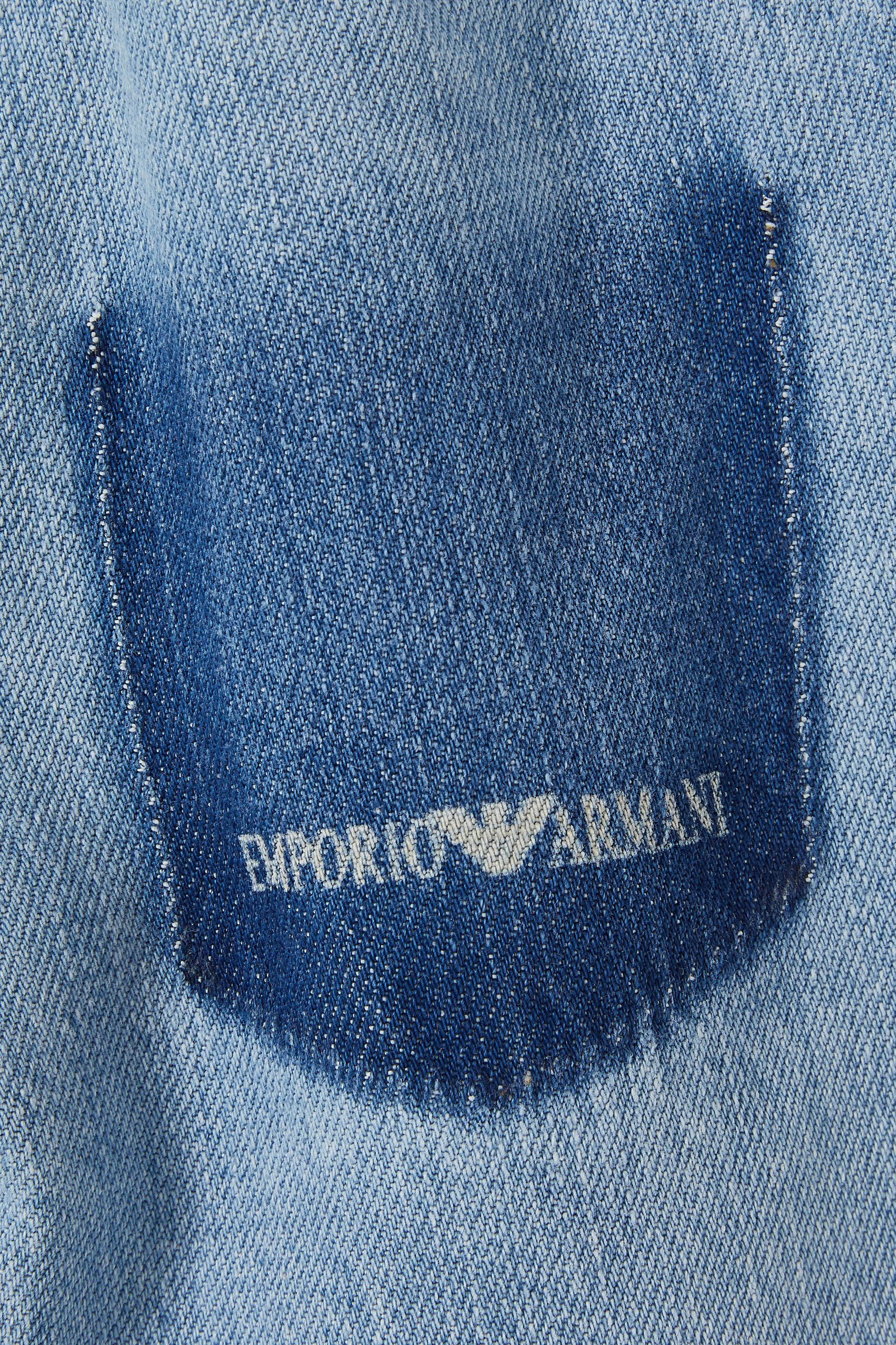 Kids Contrasted Back Pocket-Detail Pants